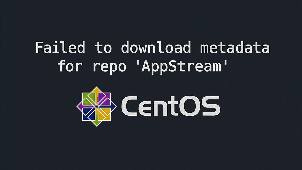 خطای Failed to download metadata for repo AppStream